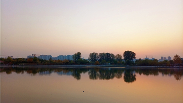 蘆花白，秋水寒